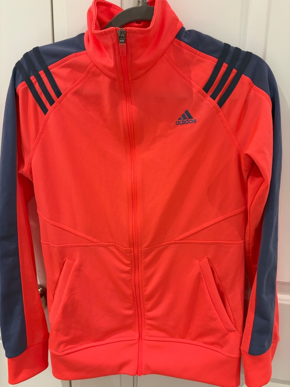 adidas Coral Full-Zip Track Jacket with grey Accents